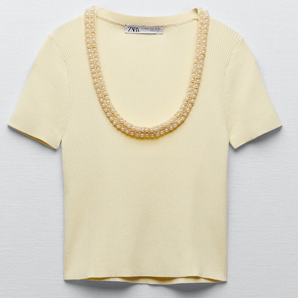 Zara Yellow Knit Top